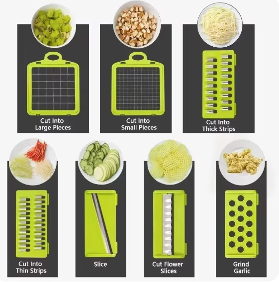 14/16 in 1 Multifunctional Vegetable Chopper Handle Food Grate Food Chopper Vegetable Slicer Dicer Cut Kitchen Items cocina