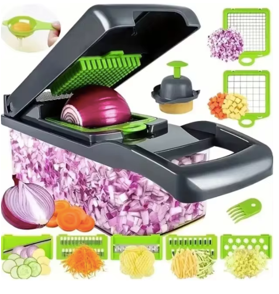 14/16 in 1 Multifunctional Vegetable Chopper Handle Food Grate Food Chopper Vegetable Slicer Dicer Cut Kitchen Items cocina