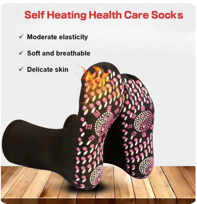 Functional socksTourmaline Self-Heating Socks Winter Warm Thermal Health Care Socks Slimming Health Short Sock Magnetic Therapy Sock