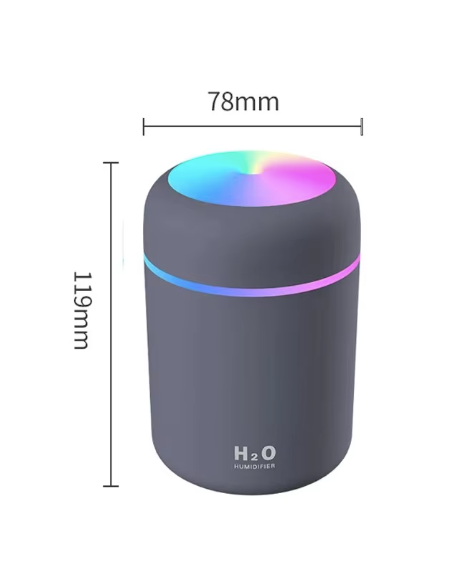 300ML Air Humidifier Colorful Atmosphere Light Mute Humidification Mini Creative Colorful Cup Desktop Home Car Humidifier