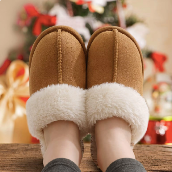 Autumn and winter style TPR rubber sole slippers for home use with burrs, men's and women's indoor and outdoor warm slippers, cotton slippers wholesale
