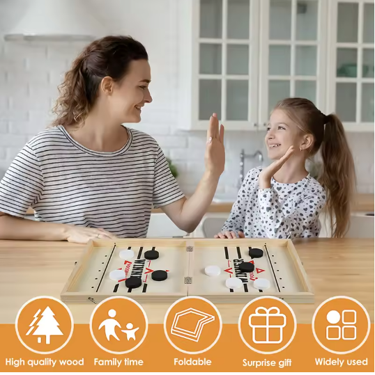 Douyin Wooden Bouncing Chess Parent-child Interactive Chess Bumping Chess Balls Like Lianzhu Tabletop Ice Hockey Spot Amazon Ejection