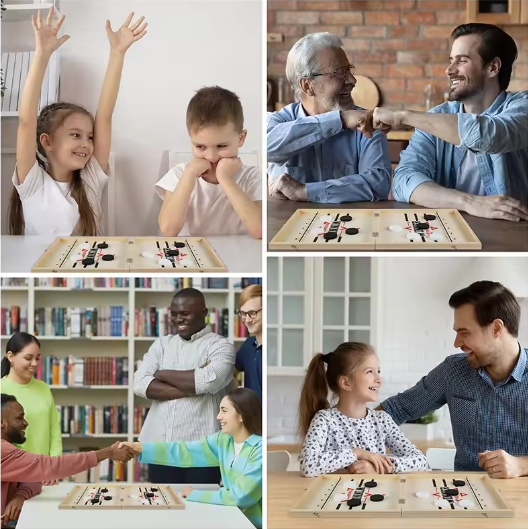 Douyin Wooden Bouncing Chess Parent-child Interactive Chess Bumping Chess Balls Like Lianzhu Tabletop Ice Hockey Spot Amazon Ejection