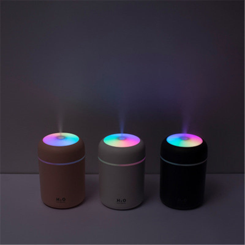 300ML Air Humidifier Colorful Atmosphere Light Mute Humidification Mini Creative Colorful Cup Desktop Home Car Humidifier
