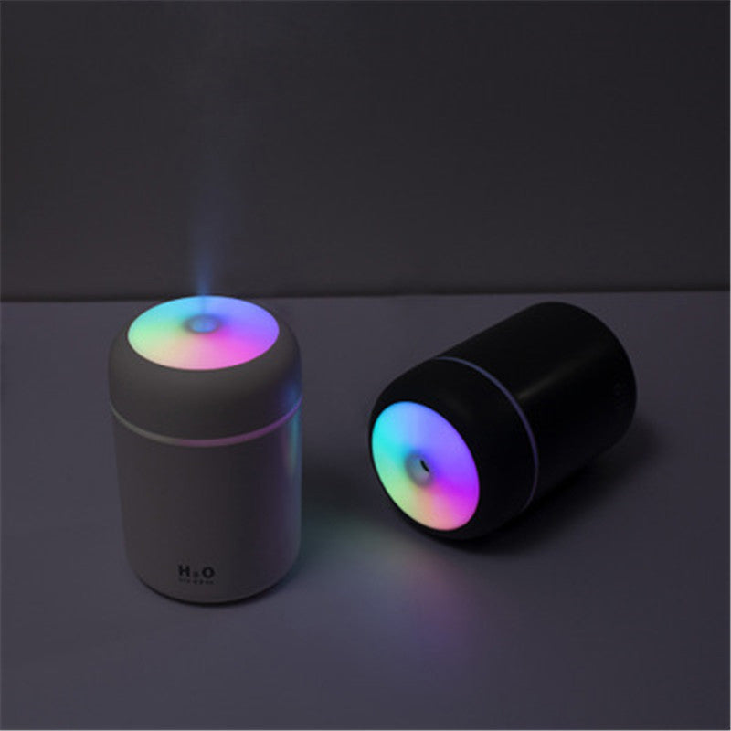 300ML Air Humidifier Colorful Atmosphere Light Mute Humidification Mini Creative Colorful Cup Desktop Home Car Humidifier