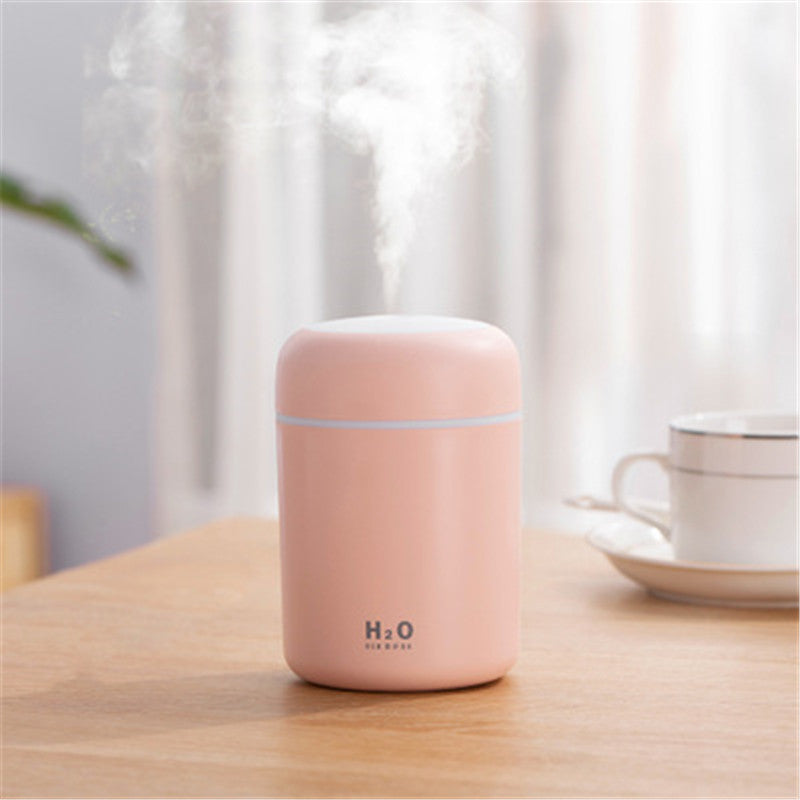 300ML Air Humidifier Colorful Atmosphere Light Mute Humidification Mini Creative Colorful Cup Desktop Home Car Humidifier