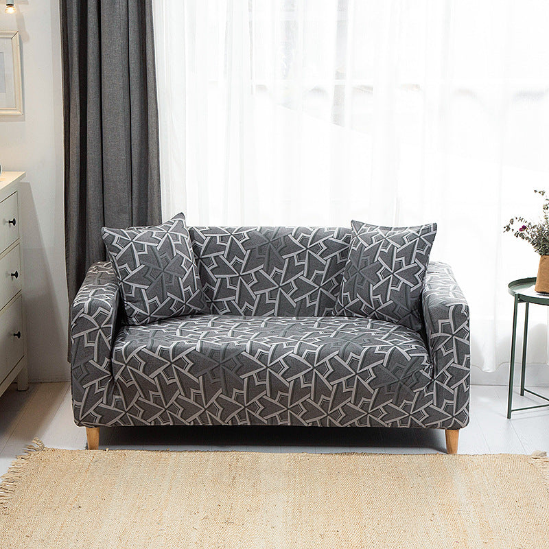 1pc Stylish Floral Printed Stretch Sofa Covers With Elastic Band Furniture Protector For Bedroom Office Living Room Home Decor