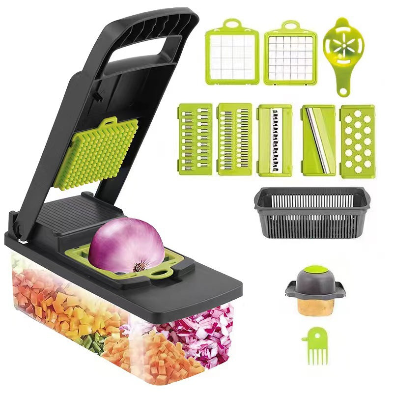 14/16 in 1 Multifunctional Vegetable Chopper Handle Food Grate Food Chopper Vegetable Slicer Dicer Cut Kitchen Items cocina