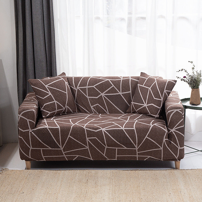 1pc Stylish Floral Printed Stretch Sofa Covers With Elastic Band Furniture Protector For Bedroom Office Living Room Home Decor