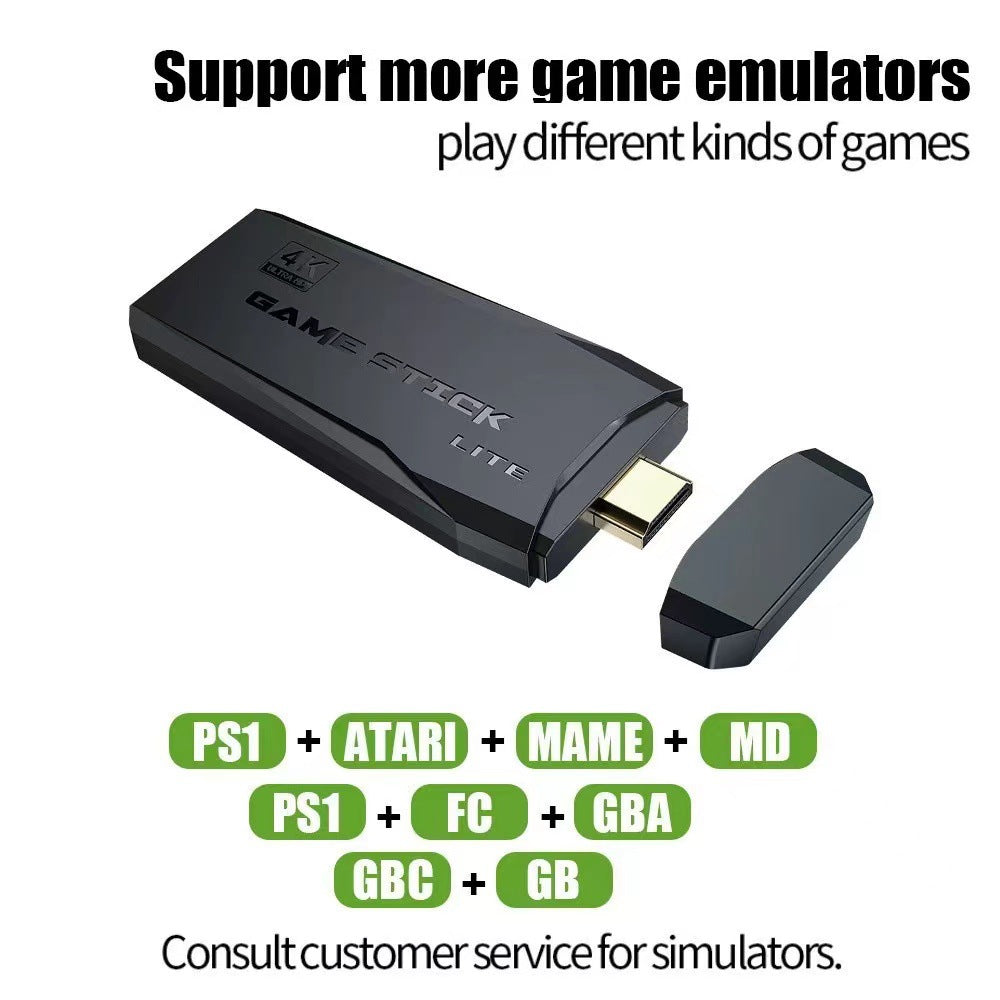 M8 Game Console Built-in 20000 + 64GB Two-person Wireless Controller 2.4G Stick 4K HD PS1 GBA Video Children's Christmas Gift