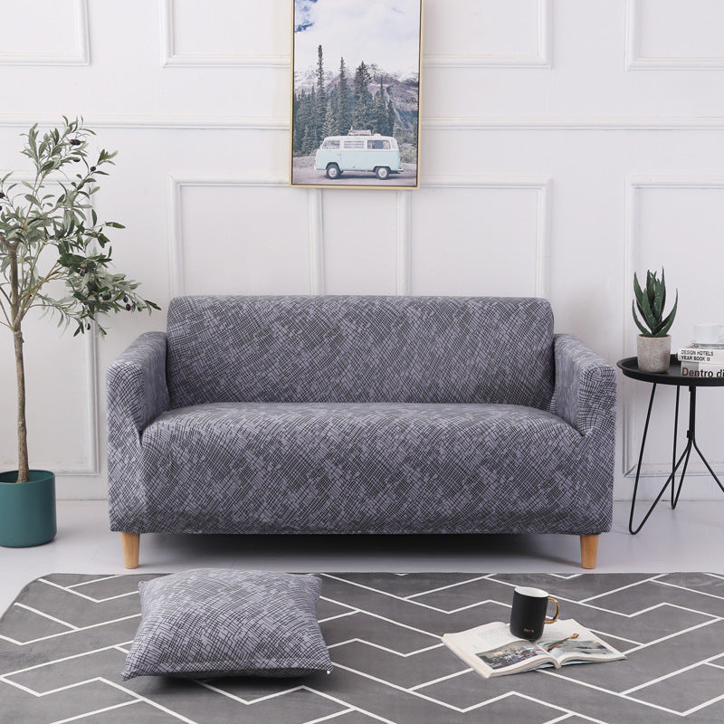 1pc Stylish Floral Printed Stretch Sofa Covers With Elastic Band Furniture Protector For Bedroom Office Living Room Home Decor