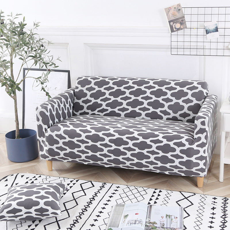 1pc Stylish Floral Printed Stretch Sofa Covers With Elastic Band Furniture Protector For Bedroom Office Living Room Home Decor