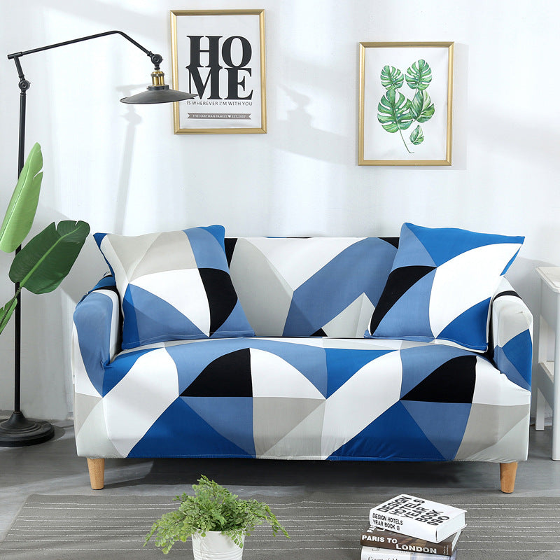 1pc Stylish Floral Printed Stretch Sofa Covers With Elastic Band Furniture Protector For Bedroom Office Living Room Home Decor