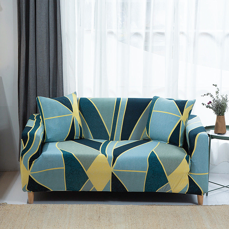 1pc Stylish Floral Printed Stretch Sofa Covers With Elastic Band Furniture Protector For Bedroom Office Living Room Home Decor