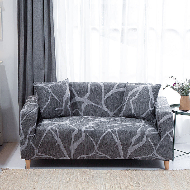 1pc Stylish Floral Printed Stretch Sofa Covers With Elastic Band Furniture Protector For Bedroom Office Living Room Home Decor