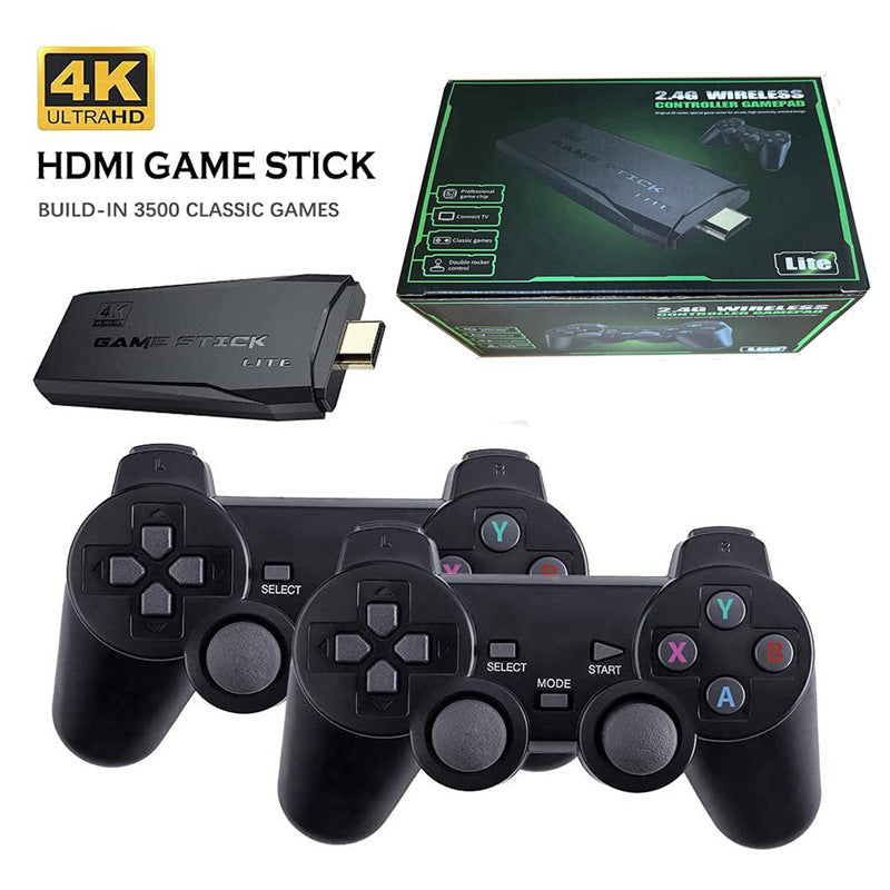 M8 Game Console Built-in 20000 + 64GB Two-person Wireless Controller 2.4G Stick 4K HD PS1 GBA Video Children's Christmas Gift