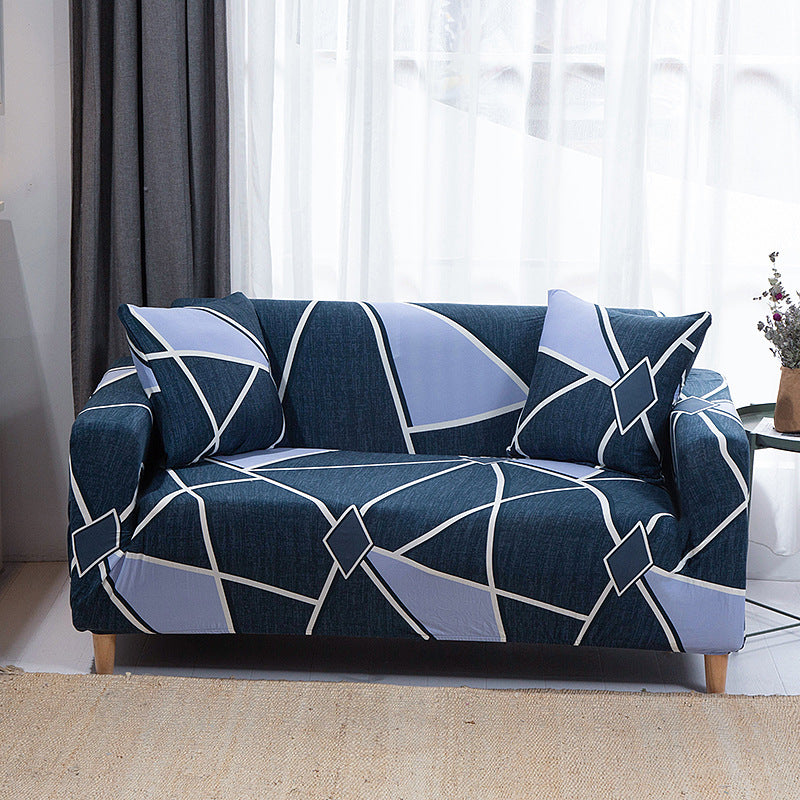 1pc Stylish Floral Printed Stretch Sofa Covers With Elastic Band Furniture Protector For Bedroom Office Living Room Home Decor