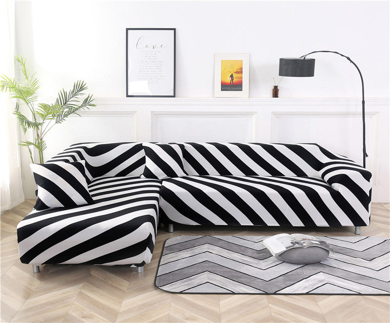 1pc Stylish Floral Printed Stretch Sofa Covers With Elastic Band Furniture Protector For Bedroom Office Living Room Home Decor