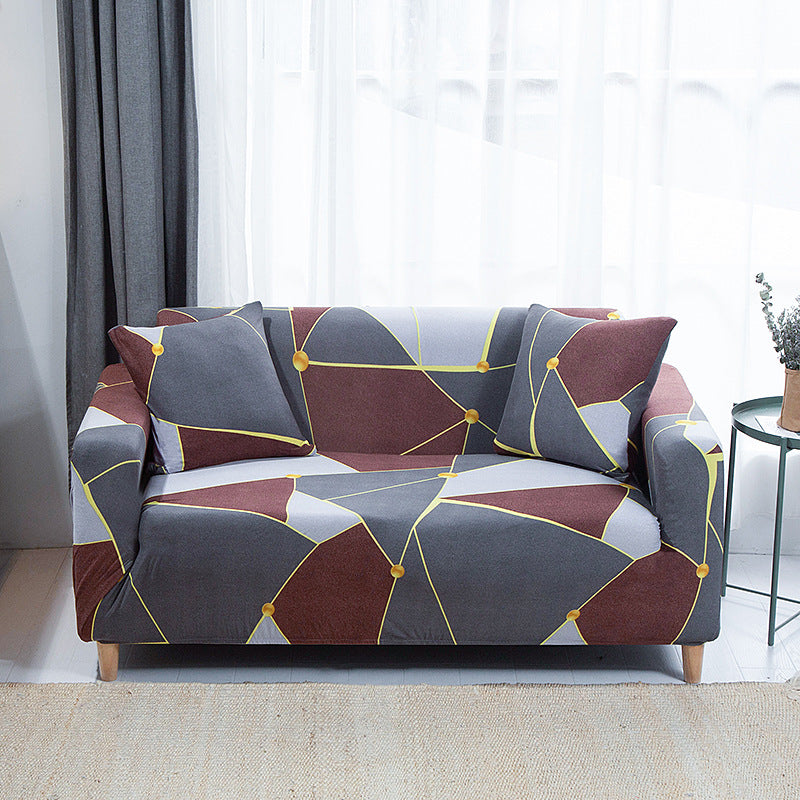 1pc Stylish Floral Printed Stretch Sofa Covers With Elastic Band Furniture Protector For Bedroom Office Living Room Home Decor