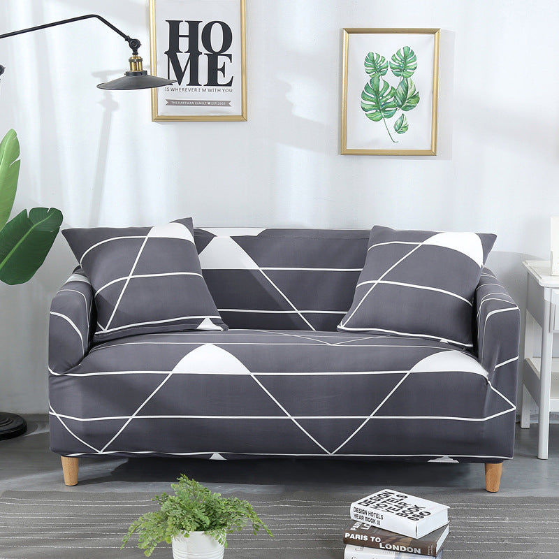 1pc Stylish Floral Printed Stretch Sofa Covers With Elastic Band Furniture Protector For Bedroom Office Living Room Home Decor