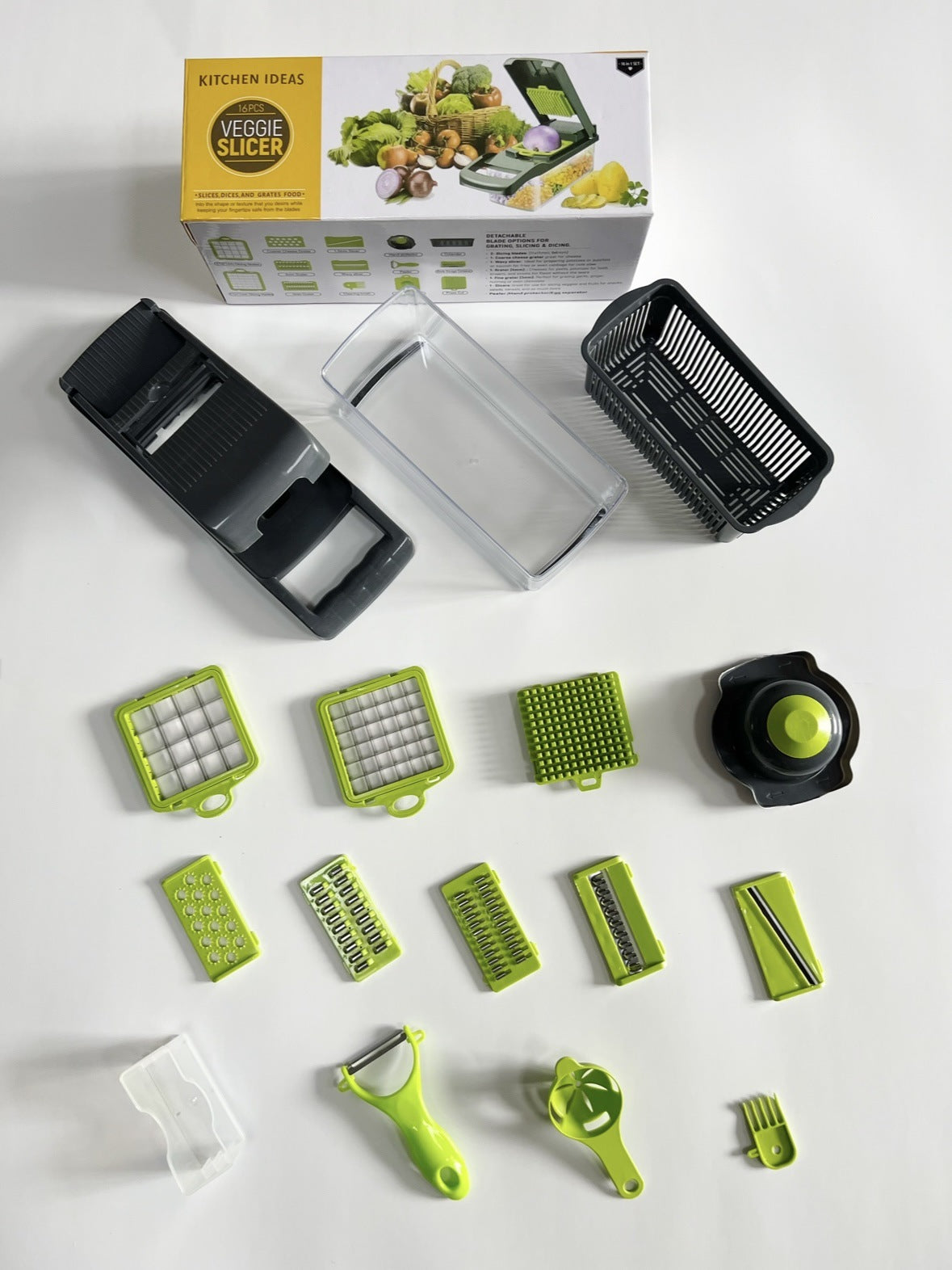 14/16 in 1 Multifunctional Vegetable Chopper Handle Food Grate Food Chopper Vegetable Slicer Dicer Cut Kitchen Items cocina
