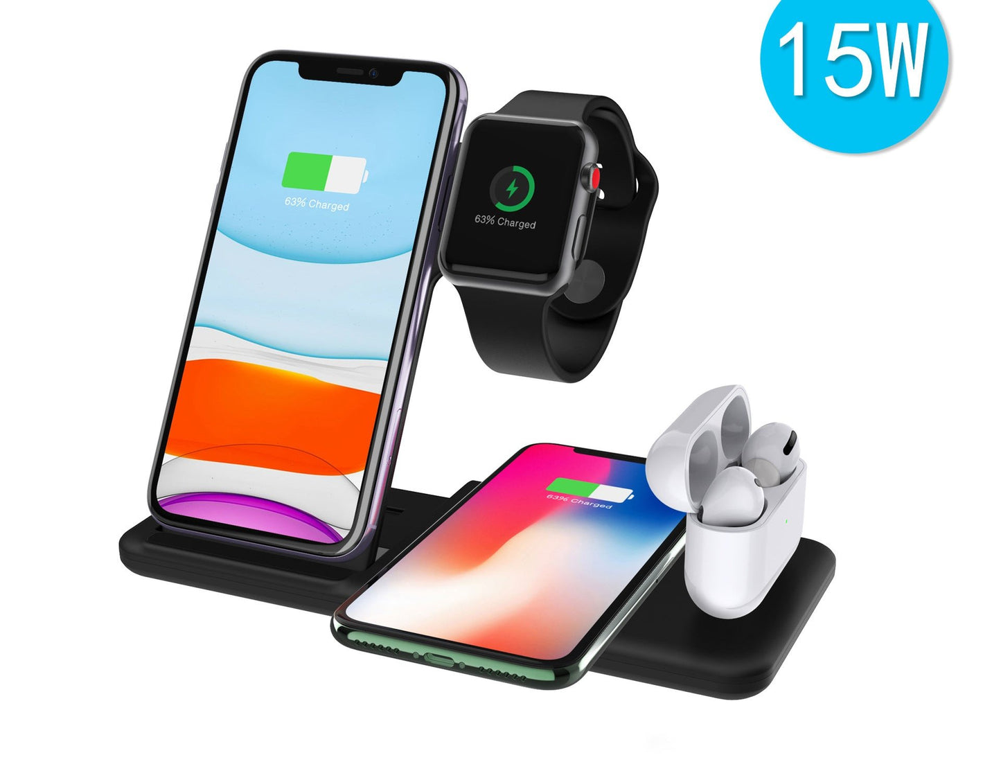 New private model four-in-one wireless charging 15W fast