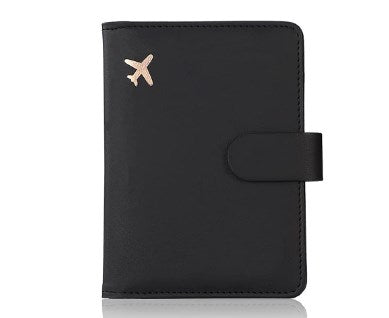 Leather Passport Holder Covers Case Waterproof Travel Credit Card Wallet Cute Passport Book for Women/Men Buckle Passport Cover