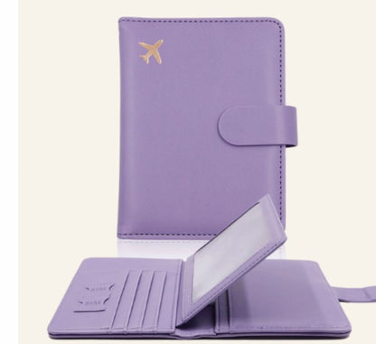 Leather Passport Holder Covers Case Waterproof Travel Credit Card Wallet Cute Passport Book for Women/Men Buckle Passport Cover