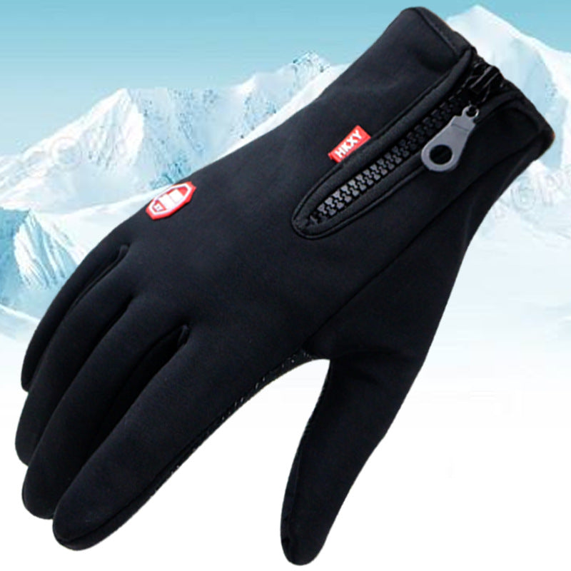 Autumn Winter Motorbike Gloves Women Windproof Anti-slip Touchscreen Fleece Keep Warm for Work Gloves Men Sports Bike