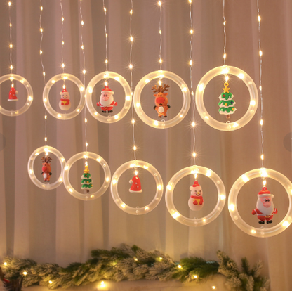 New Cross-border Christmas Light String Unicorn Curtain Light