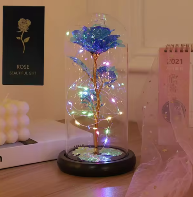 Eternal Flower Glass Lampshade Rose Flower