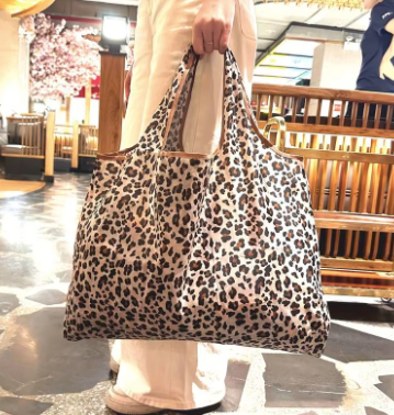 large size 190T floral cloth portable shopping bag