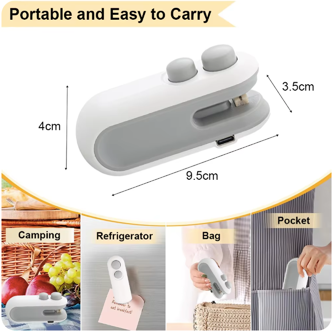 Portable USB mini sealing machine small household plastic sealing machine snack moisture-proof sealing artifact plastic bag sealing machine