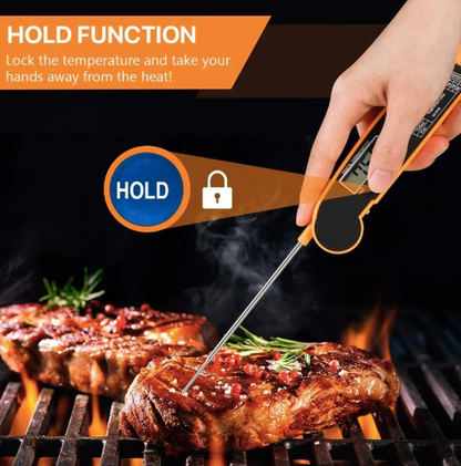 Food Electronic Thermometer Barbecue Grill Thermometer Probe Folding Kitchen Thermometer