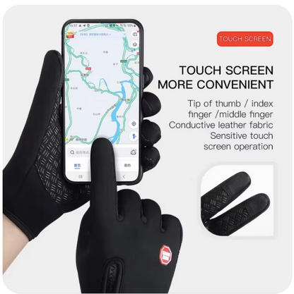 Autumn Winter Motorbike Gloves Women Windproof Anti-slip Touchscreen Fleece Keep Warm for Work Gloves Men Sports Bike