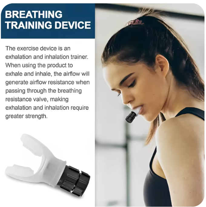 Fitness Trainer Portable Vital Capacity Abdominal Breathing Trainer Portable Adjustable Swimming and Running