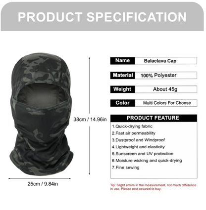 Multicam Tactical Balaclava Full Face Mask Shield Cover Cycling Hunting Hat Camouflage Balaclava Scarf