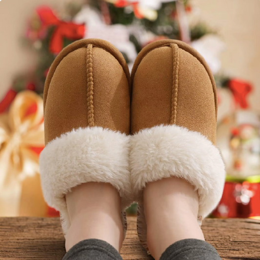 Autumn and winter style TPR rubber sole slippers for home use with burrs, men's and women's indoor and outdoor warm slippers, cotton slippers wholesale