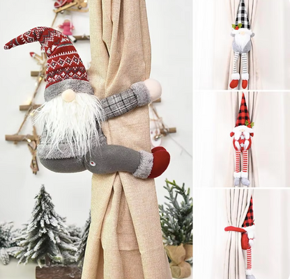 Haobei Christmas decorations creative Christmas lattice forest elderly curtain buckle elderly doll doll pendant