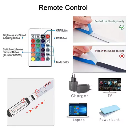 Multi-color Adjustable With Remote ControlAtmosphere Light