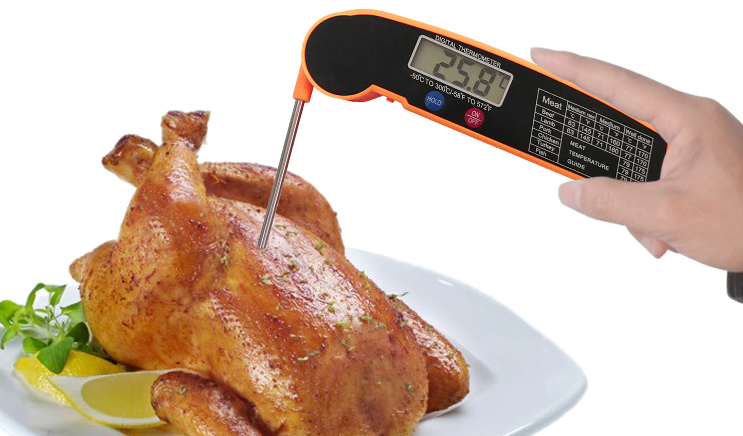 Food Electronic Thermometer Barbecue Grill Thermometer Probe Folding Kitchen Thermometer