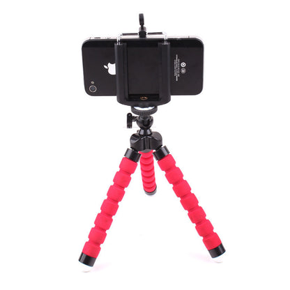 Mobile phone Bluetooth wireless self-timer tripod camera remote control clip sponge eight-claw self-timer desktop stand