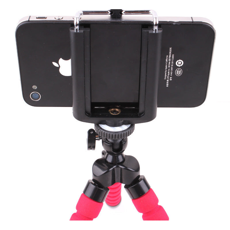 Mobile phone Bluetooth wireless self-timer tripod camera remote control clip sponge eight-claw self-timer desktop stand