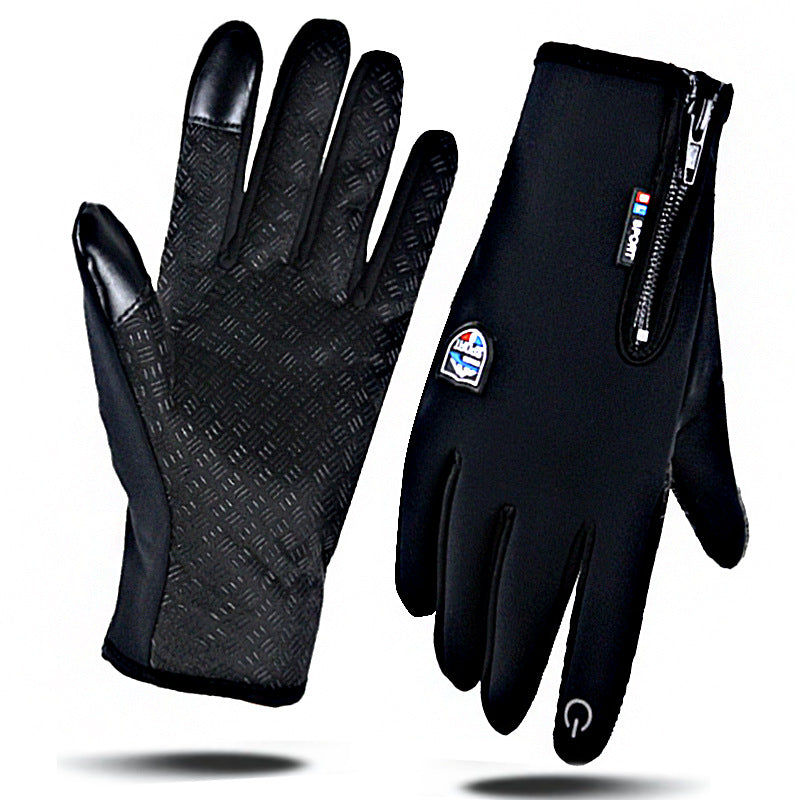 Autumn Winter Motorbike Gloves Women Windproof Anti-slip Touchscreen Fleece Keep Warm for Work Gloves Men Sports Bike