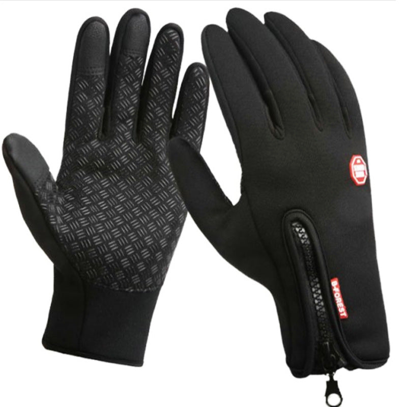 Autumn Winter Motorbike Gloves Women Windproof Anti-slip Touchscreen Fleece Keep Warm for Work Gloves Men Sports Bike