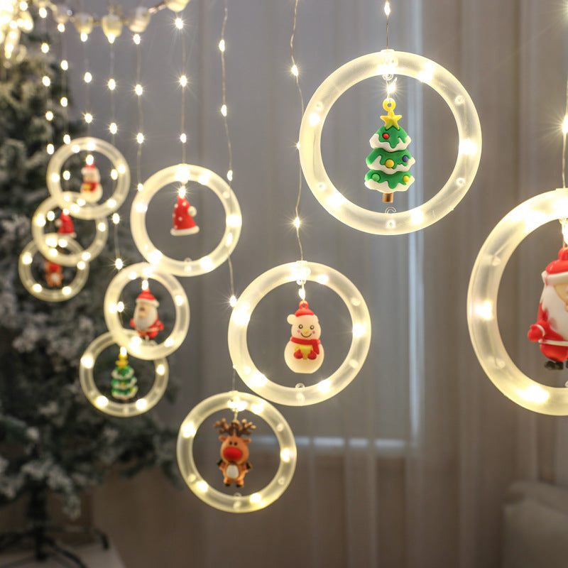 New Cross-border Christmas Light String Unicorn Curtain Light