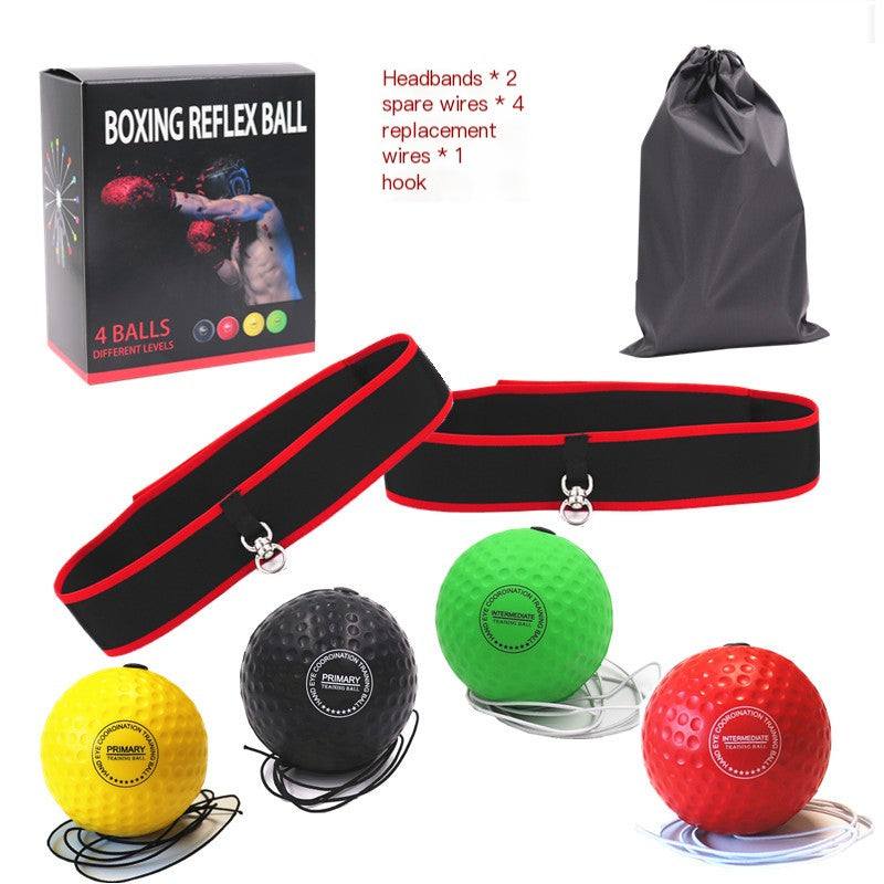 Head-Mounted Boxing Speed Ball Tyson Ball Kids Adult Boxing Agility Trainer With A Bouncy Boxing Reaction Ball