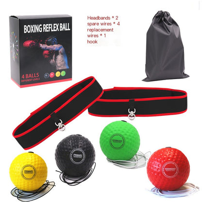 Head-Mounted Boxing Speed Ball Tyson Ball Kids Adult Boxing Agility Trainer With A Bouncy Boxing Reaction Ball