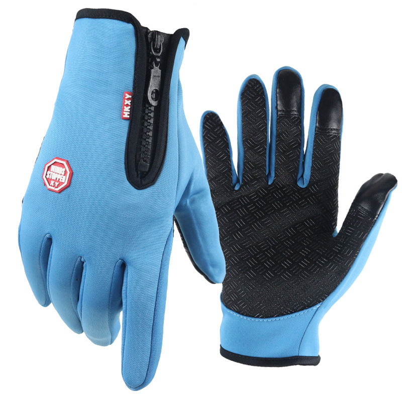 Autumn Winter Motorbike Gloves Women Windproof Anti-slip Touchscreen Fleece Keep Warm for Work Gloves Men Sports Bike