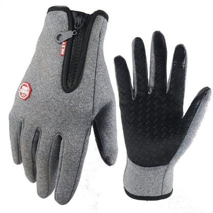 Autumn Winter Motorbike Gloves Women Windproof Anti-slip Touchscreen Fleece Keep Warm for Work Gloves Men Sports Bike